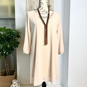 LuLu’s Cream Silky Dress XS